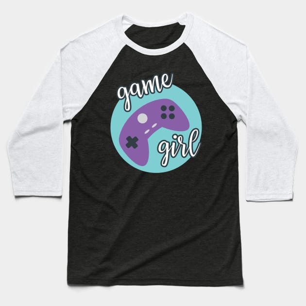 Game Girl Baseball T-Shirt by Craftee Designs